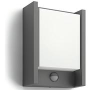 Philips myGarden Arbour - Aplique con sensor de movimiento, iluminación exterior, LED, 6 W, aluminio, luz blanca cálida, IP44, color antracita
