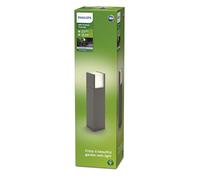 Philips myGarden Arbour - Pedestal, iluminación exterior, LED, aluminio, luz blanca fría, 10 x 10 x 40 cm, color antracita