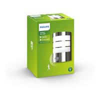 Philips myGarden Calgary Lámpara de pared LED con detector de movimiento 60 W, acero inoxidable