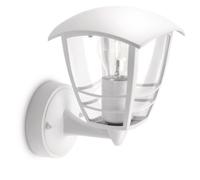 Philips MyGarden Creek Aplique de exterior sin sensor, empotrado, casquillo gordo E27, bombilla no incluida, 23.5 cm, blanco