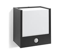 Philips myGarden Macaw - Aplique de exterior, LED, con sensor de movimiento, luz blanca cálida, bombilla incluida de 3,5 W, protección IP44, color negro