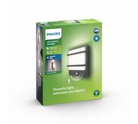 Philips myGarden Petronia - Lámpara LED de Pared con Sensor de Movimiento para jardín, Patio y Exterior, 2700 K, Color Antracita