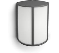 Philips myGarden Stock - Aplique sin sensor de movimiento, iluminación exterior, aluminio, luz blanca cálida, color antracita