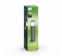 Philips myGarden Stock - Poste, iluminación exterior, aluminio, luz blanca cálida, 10,4 x 10,4 x 40 mm, 11,1 x 11,1 x 42,1 mm, color antracita