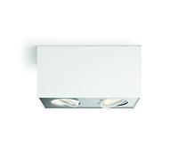 Philips myLiving 2 focos LED, luz blanca cálida, iluminación interior, 4.5 W, blanco