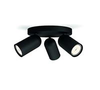 Philips myLiving PONGEE black LED Spot light - Punto de luz (Foco de superficie, GU10, 3 bombilla(s), LED, 220-240 V, Negro)