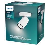 Philips myLiving PONGEE white LED Spot light - Punto de luz (Foco de superficie, GU10, 1 bombilla(s), LED, 220-240 V, Blanco)