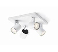 Philips myLiving Runner - Foco de interior con 4 luces LED, 920 lúmenes, metal, 3.5 W, 24 x 24 x 10.9 cm, color blanco