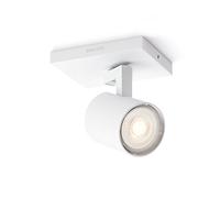 Philips myLiving Runner - Foco de interior LED, blanco, en metal, casquillo GU10, bombilla incluida, luz blanca cálida