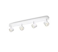 Philips myLiving Star - Barra de focos, LED, 4 luces, aluminio, luz blanca cálida, 3 W, color blanco