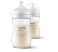 Philips Avent Biberón Natural Response: 2 biberones para bebés recién nacidos de 260 ml, sin BPA, a partir de 1 mes (modelo SCY903/02)