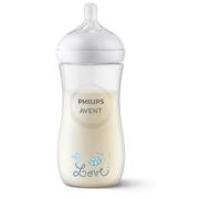 Philips Natural Response - Biberón 330ml, deco tortuga, tetina T4 - SCY906/11