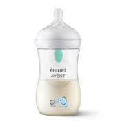 Philips AVENT Natural Response SCY673/81 Biberón Airfree 260ml, deco elefante, tetina T3, 1m+