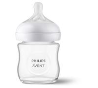 Philips Avent Natural Response biberón de cristal de 120 ml con tetina de flujo lento (Flow 2), SCY930/01