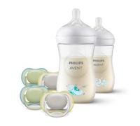 Philips Avent Natural Response - Set de regalo para bebés: 2 biberones Natural Response de 260 ml con tetinas T3 (para bebés de 1 mes o más) y 4 chupetes Ultra Air (modelo SCD837/13)