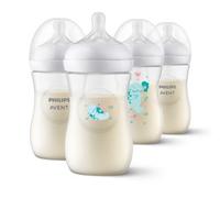 Philips Natural Response - Pack 4 biberones 260ml, deco foca, tetina T3 - SCY903/61
