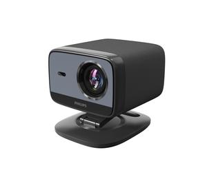 Philips NeoPix 450 Smart Proyector LED compacto Full HD con soporte giratorio de 180 grados y dispositivo de transmisión Google TV