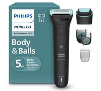 Philips Norelco Body Groomer 5000 Series, afeitadora y recortadora de cabello íntimo para hombres con cabezales de afeitado y recortadores intercambiables y ajustables, 100% resistente a la ducha