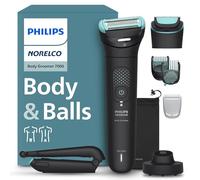 Philips Norelco Body Groomer 7000 Series - Recortadora de pelo para hombre con cabezal flexible de contorno suave 2D, sistema de afeitado de triple protección y recortadora de pelo íntimo, 100%