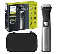 PHILIPS Norelco Multigroom 9000 Series MG9740-18-in-1 - Recortadora de precisión para cara, cabeza y cuerpo con cuchillas de titanio, batería de 6 horas de duración y diseño resistente a la lluvia