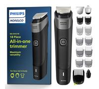 Philips Norelco Multigroom Series 5000 18 piezas, cara de barba, cabello, recortadora de pelo corporal para hombres, sin aceite de hoja MG5910/49