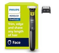Philips Norelco OneBlade 360 Face Hybrid Recortadora y afeitadora, embalaje sin frustraciones, QP2724/90