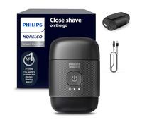 Philips Norelco S591/94 - Afeitadora facial eléctrica compacta y portátil para hombre, recargable para llevar, impermeable, con funda de viaje y tapa protectora, S591/94