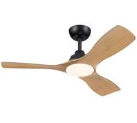 PHILIPS Olas Ventilador de Techo con Luz LED, 3 aspas 42, 24W, motor DC, rango de temperatura de color (3000K-4300K-6500K) con función regulable, modo verano/invierno, control remoto incluido, 60598