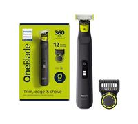 Philips OneBlade 360 Pro - Recortadora eléctrica híbrida, negro, QP6531/15