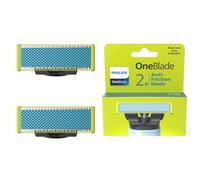 Philips OneBlade First Shave cuchillas, compatibles con todos los mangos OneBlade y OneBlade Pro, para piel facial muy sensible, 2 unidades (modelo QP225/50)