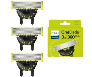 Philips OneBlade Original 360 cuchillas, compatibles con todos los mangos OneBlade y Pro, 3 unidades (modelo QP430/60)