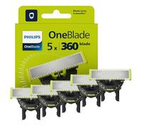 Philips OneBlade Original 360 cuchillas, compatibles con todos los mangos OneBlade y Pro, 5 unidades (modelo QP450/50)