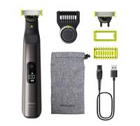 Philips OneBlade Pro Recortadora de Barba y Corporal,1x cuchilla 360 para cara; 1x cuchilla 360 para cuerpo; Protector de piel; Peine corporal (3 mm); Recortadora de precisión con 20 ajustes de