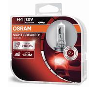 OSRAM 1 H4 B 55/60W 12V, NIGHT BREAKER SILVER, Duo Box (2 lámparas), Set de 2