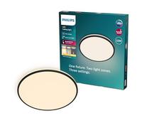 Philips - Plafón Lámpara LED de techo Ozziet (Negro) 22W 2700K Luz Blanca cálida regulable con 3 ajustes de ambiente