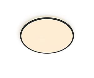 Philips Ozziet, Plafón techo LED Lineal, 22 W, Luz Blanca Cálida 2700 K, Iluminación de Interior, Salón, Dormitorio, Negro