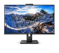 Philips 326P1H monitor acoplable USB-C QHD de 32 pulgadas, cámara web, ajustable en altura (2560x1440, 75 Hz, HDMI, DisplayPort, USB-C, concentrador USB) negro