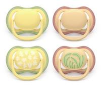 Philips Avent chupetes ultra air: diseño anatómico, para bebés de 0 a 6 meses, tetina simétrica de silicona suave, sin BPA, 2 estuches esterilizadores, paquete de 4, SCF087/21