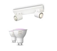 Philips Pack: x2 Focos Philips Runner (blanco) + 2 bombillas Hue GU10 RGB + mando