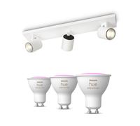 Philips Pack: x3 Focos Philips Runner (blanco) + 3 bombillas Hue GU10 RGB