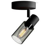 Philips Palms - Foco LED decorativo (1 luz), bombilla E14 no incluida, Negro, IP20
