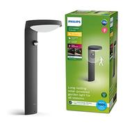 Philips - Pedestal de exterior Philips Tyla 1.8W Luz Neutra 4000k, con sensor de movimiento y alimentación solar, protección IP44