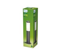 PHILIPS - Pedestal Utrecht, lámpara LED de exterior, color antracita, luz blanca cálida, 20W