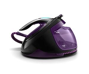 Philips PerfectCare Elite Plus Centro de Planchado a Vapor - Golpe de Vapor de hasta 550 g, OptimalTEMP, Vapor Silencioso, Depósito 1,8 L, Easy De-Calc, Liviana, Sin Riesgo de Quemaduras (GC9675/80)