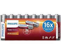 Philips Pilas AA Value Pack - 16 Piezas - Pilas Alcalinas - LR6 - Vida Útil de hasta 10 Años - Apto para Varios Dispositivos - Sin Cadmio ni Mercurio Añadidos