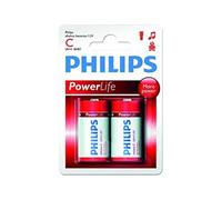 Philips Pilas C - LR14 - Pack de 2 Pilas - Tecnología de Cloruro de Zinc - 3 Años de Vida Útil - 1,5 V