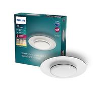Philips Plafón LED de Techo Garnet, 30W, 3100 Lúmens, Luz Blanca Cálida 2700k con tecnología SceneSwitch, Negro