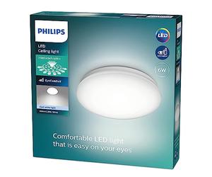 Philips Plafón LED de Techo Philips Moire, 6W, 600 Lúmens, Luz Fría 4000k, 22 cm Diámetro