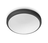 Philips - Plafón Philips Doris, lámpara de techo LED de exterior, color negro, luz blanca neutra, 6W