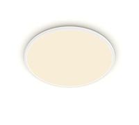 Philips - Plafón Philips SuperSlim, lámpara de techo LED de exterior, color blanco, luz blanca cálida, 15W